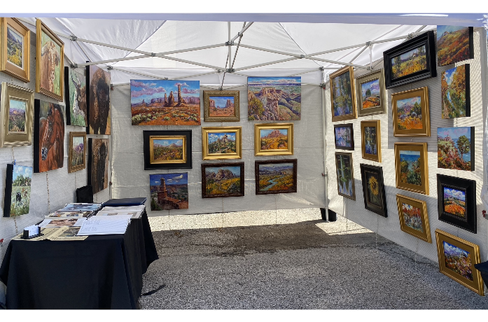 Art festival booth image provided by artist